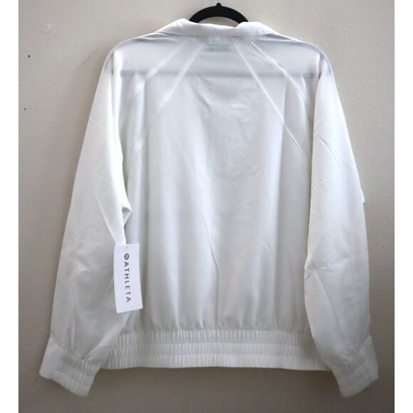 Athleta 587894 Women's Sz Large White Boundless Lightweight Popover Jacket - Picture 2 of 10